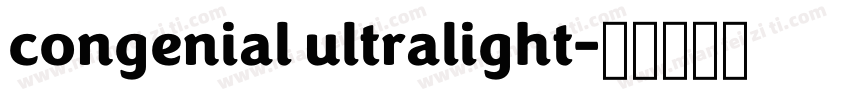 congenial ultralight字体转换